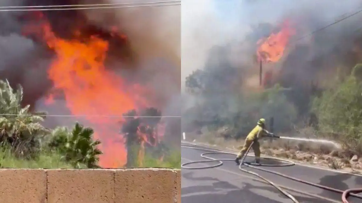 Incendio en Guaymas